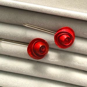 🌟Handcrafted/Vintage🌟rose earrings